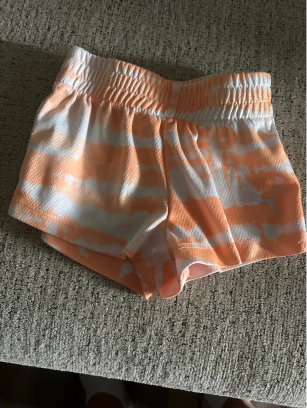 Puma Girls Orange White Shorts Size 0-3 months EUC